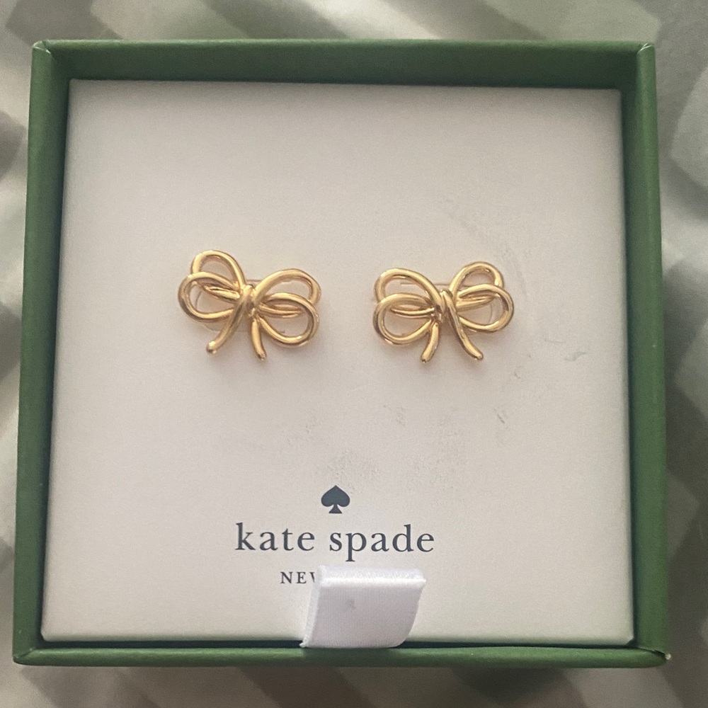 Kate Spade Gold Bow Stud Earrings